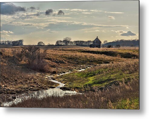 Nd Metal Print featuring the photograph Spring's First Blush at Little House on the Coulee - near Minnewaukan ND in Benson county by Peter Herman