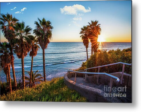 Beach Metal Print featuring the photograph Stairway to Swami's Beach by David Levin