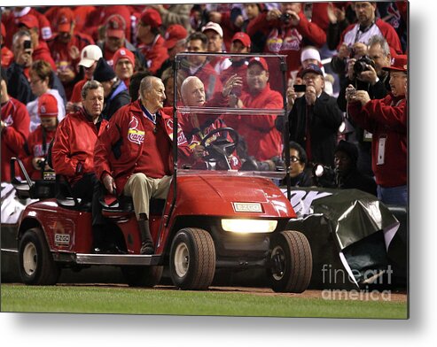 Crowd Metal Print featuring the photograph Stan Musial by Ezra Shaw