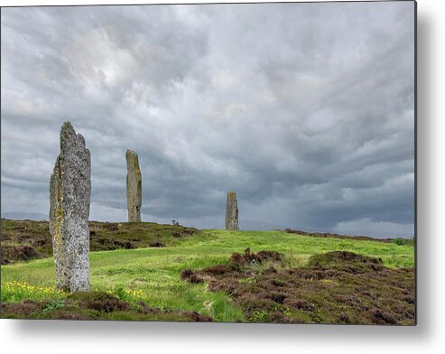 Stones Metal Print featuring the photograph Standing Stones of Brodgar by Holly Ross