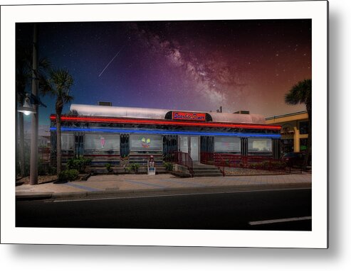 Starlite Diner Metal Print featuring the photograph Starlite Diner by ARTtography by David Bruce Kawchak