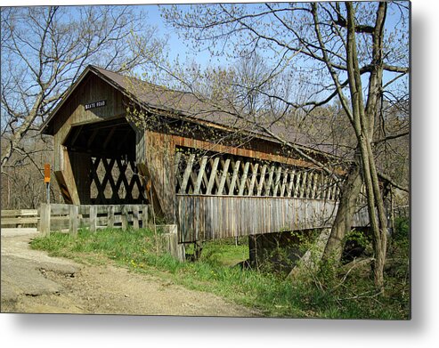 Nostalgia Metal Print featuring the photograph State Road Bridge by Norman Reid