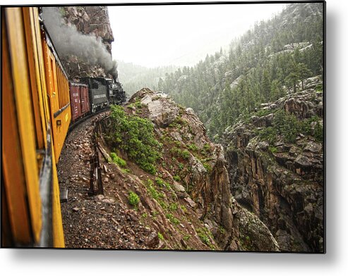 Landscape Metal Print featuring the photograph Steam Engine Train by WonderlustPictures By Tommaso Boddi