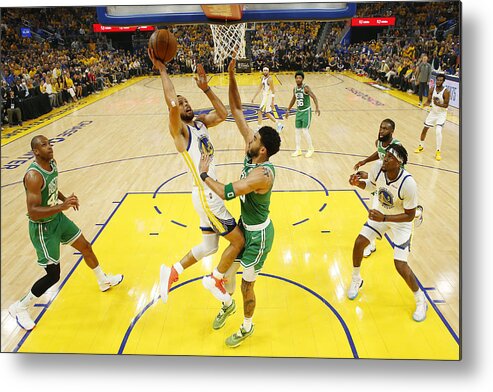 Playoffs Metal Print featuring the photograph Stephen Curry and Jayson Tatum by Pool