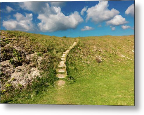 Steps Metal Print featuring the digital art Lead Me Up To The Clouds by Tanya C Smith
