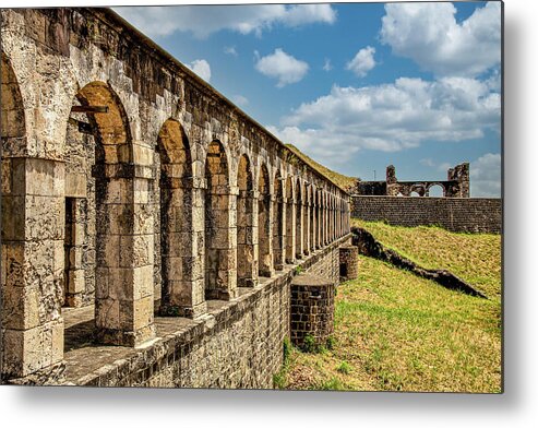 Abstract Metal Print featuring the photograph Stone Arches on Hill by Darryl Brooks