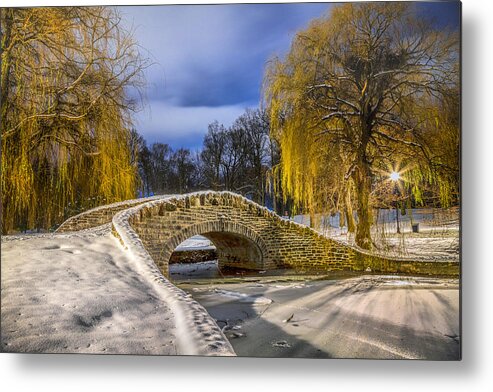 Stone Metal Print featuring the photograph Stone Bridge at Hiawatha by Rod Best