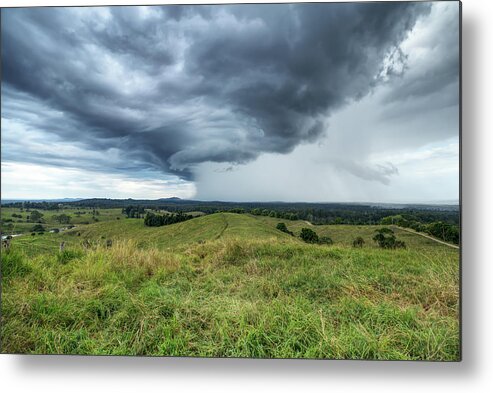 Storm Metal Print featuring the photograph Storm cell by Nicolas Lombard