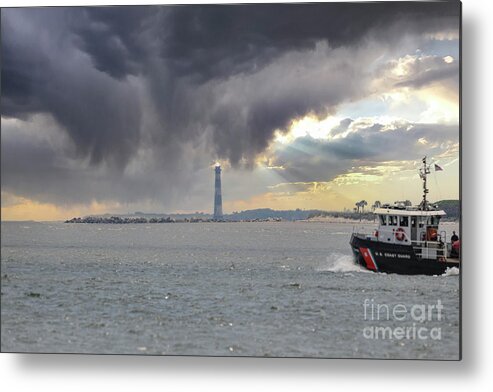Storm Metal Print featuring the photograph Storm Chaser - United States Coast Guard by Dale Powell