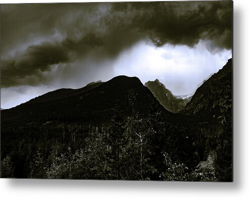 Landscape Metal Print featuring the photograph Storm out of the Blue by Nathan Wasylewski