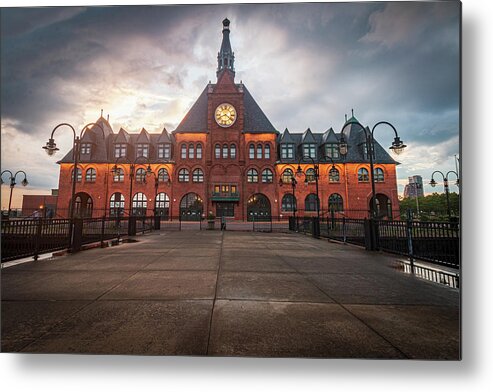 Central New Jersey Railroad Terminal Metal Print featuring the photograph Storms Over Central New Jersey Railroad Terminal by Kristia Adams