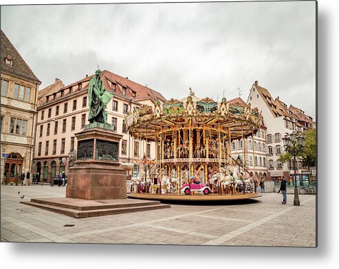 Alsace Metal Print featuring the photograph Strasbourg Carousel by Cindy Robinson