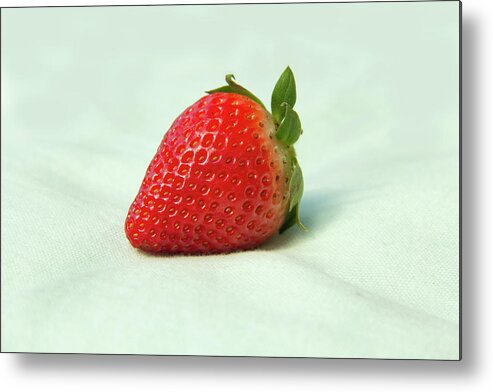 Strawberry Metal Print featuring the photograph Strawberry by MPhotographer
