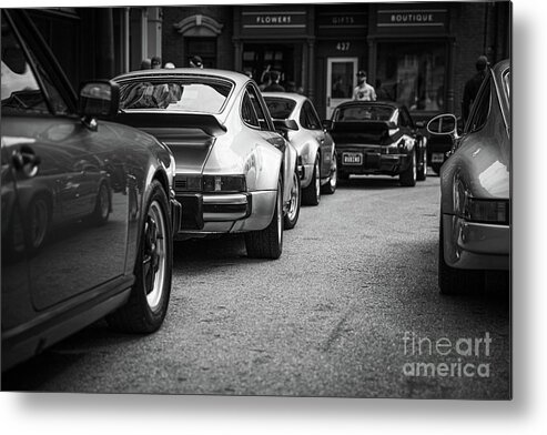 Automotive Metal Print featuring the photograph Street of 911's 2 by Anthony Michael Bonafede