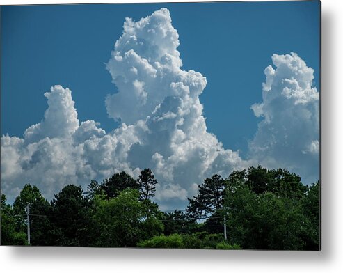 Clouds Metal Print featuring the photograph Summer Clouds by Cathy Kovarik