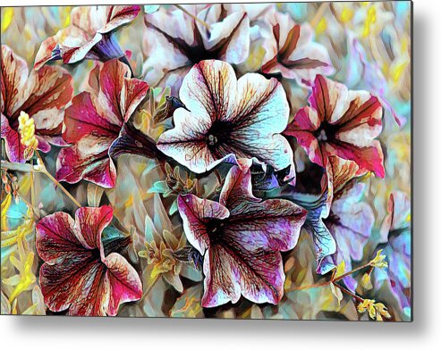 Summer Metal Print featuring the painting Summer flowers oil painting by Patricia Piotrak