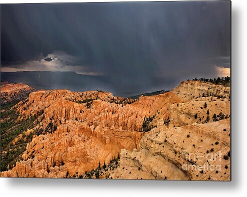 Dave Welling Metal Print featuring the photograph Summer Thunderstorm Bryce Canyon National Park Utah by Dave Welling
