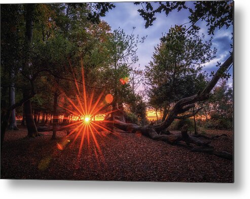 Framing Places Photography Metal Print featuring the photograph Sunflare Sunrise by Framing Places