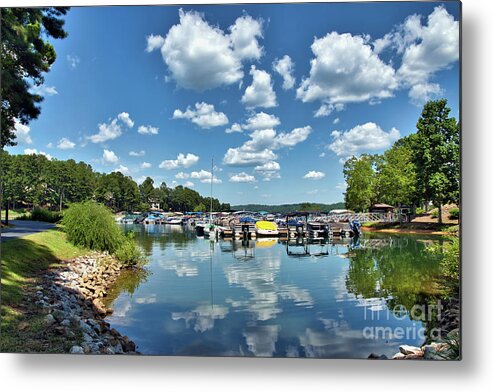 Lake Metal Print featuring the photograph Sunny Day at Keowee Lake by Amy Dundon