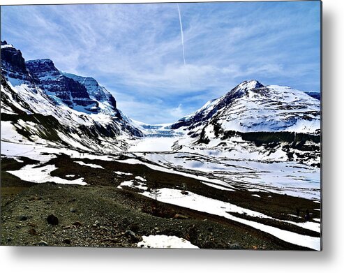 Sunny Day On The Columbia Icefields. Metal Print featuring the photograph Sunny Day on the Columbia Icefields. by Brian Sereda