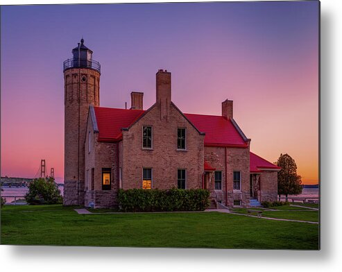 Kevin Mcclish. K Metal Print featuring the digital art Sunrise at Old Mackinac Point by Kevin McClish
