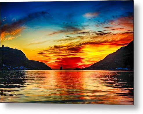 Sunrise Metal Print featuring the photograph Sunrise colors in St.Johns Newfoundland by Tatiana Travelways