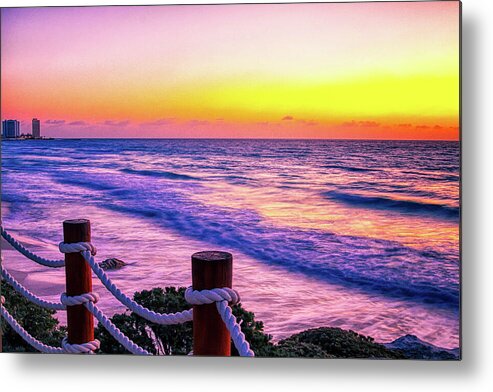 Cancun Metal Print featuring the photograph Sunrise in Cancun by Tatiana Travelways