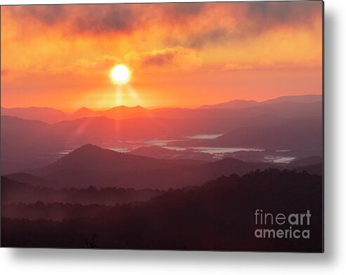 Great Smoky Mountains Metal Print featuring the photograph Sunrise in the Smokies by Theresa D Williams