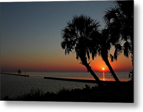 Sunset Metal Print featuring the photograph Sunrise on Pleasure Island by Judy Vincent