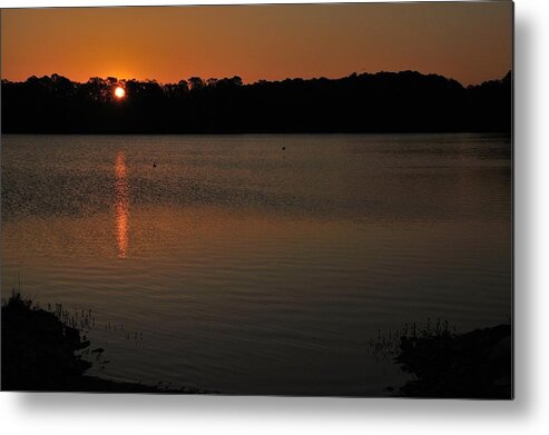 Sunrise Metal Print featuring the photograph Sunrise on the Little Lake with Ducks by Eric Towell