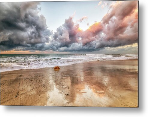 Carlsbad Metal Print featuring the photograph Sunrise Reflections At Ponto Beach Carlsbad California by Joseph S Giacalone