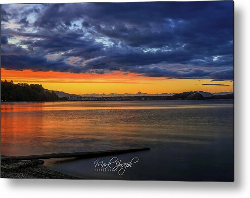 Sunset Metal Print featuring the photograph Sunset at Fidalgo Bay by Mark Joseph