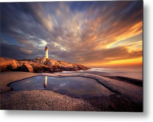 Canada Metal Print featuring the photograph Peggy's Cove Sunset by Magda Bognar
