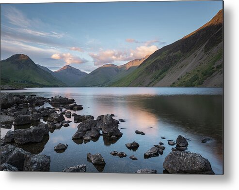 Cumbria Metal Print featuring the photograph Sunset at Wastwater, Lake District, England, UK by Sarah Howard