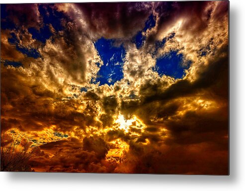 Sunset Metal Print featuring the photograph Sunset Clouds by Dave Zumsteg