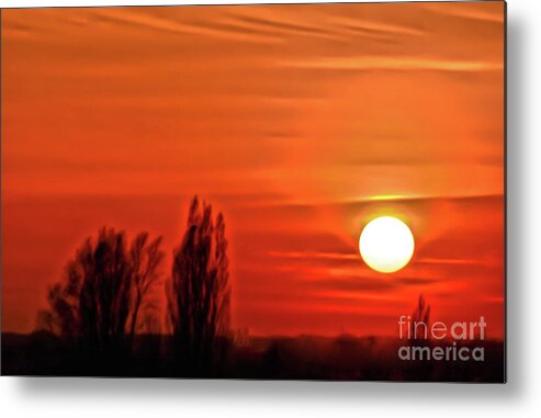 Sunset Metal Print featuring the photograph Sunset in Manchester by Pics By Tony