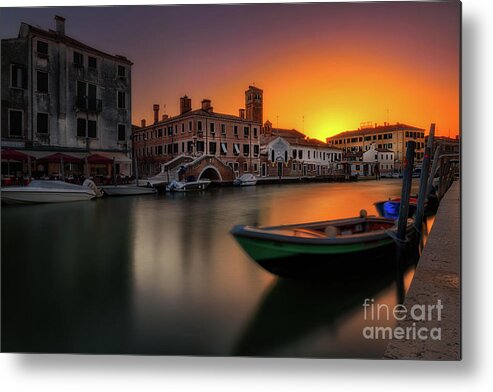 Sunset Metal Print featuring the photograph Sunset in Venice by The P