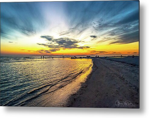 Susan Molnar Metal Print featuring the photograph Sunset on Lido Beach 4 by Susan Molnar