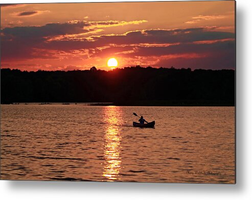 Lake Metal Print featuring the photograph Sunset on Nimisila Lake by Mary Walchuck