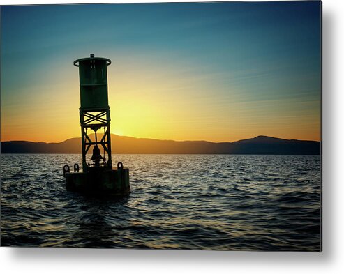 Maine Metal Print featuring the photograph Sunset on Penobscot Bay by Rick Berk