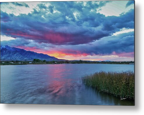 Roper Lake State Park Metal Print featuring the photograph Sunset Over Roper Lake by Jurgen Lorenzen