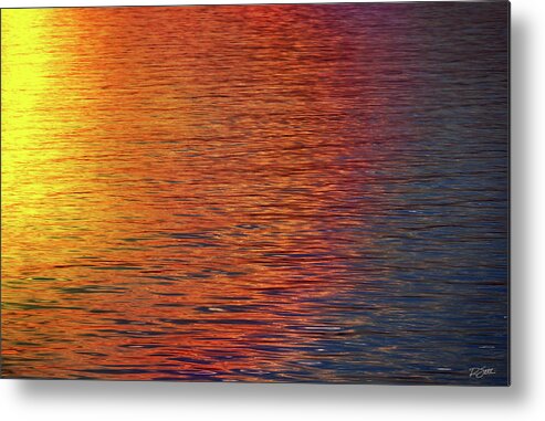 Water Metal Print featuring the photograph Sunset Reflections by Rod Seel