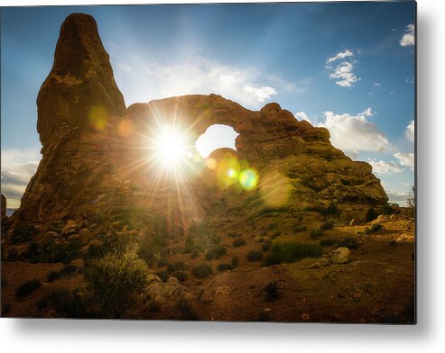 Sunset Metal Print featuring the photograph Sunset Through Turret Arch by Owen Weber