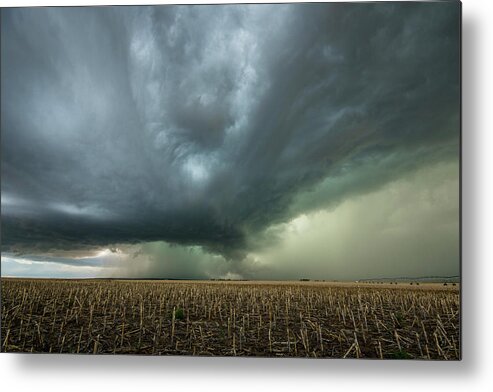 Mesocyclone Metal Print featuring the photograph Supercell Storm by Wesley Aston