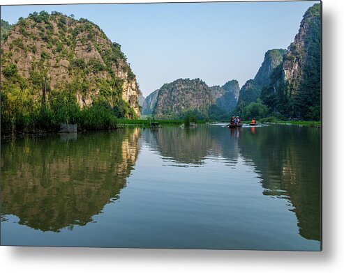 Ba Giot Metal Print featuring the photograph Tam Coc View in Ninh Binh by Arj Munoz