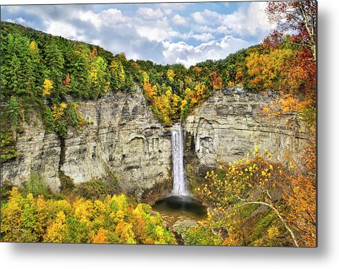 Taughannock Falls Metal Print featuring the photograph Taughannock Falls Autumn by Christina Rollo