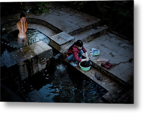 China Metal Print featuring the photograph The Bather by Mark Gomez