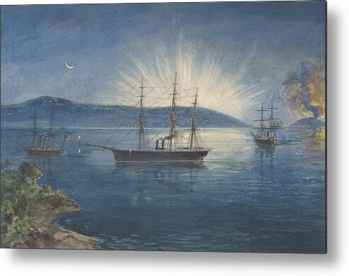 Seascape Metal Print featuring the painting The Bay of Bull Arms by Robert Charles Dudle