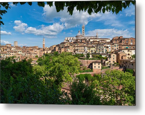 Gothic Style Metal Print featuring the photograph The beautiful city of Siena, Tuscany, Italy by Mauro Tandoi