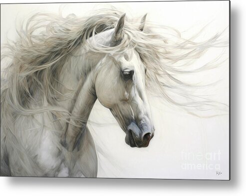 Horse Metal Print featuring the painting The Beautiful Mare by Tina LeCour